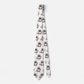 Cotton Top Tamarin Affe Cartoon Illustration Krawatte (Vorderseite)