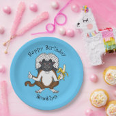 Cotton Top Tamarin Affe Cartoon Illustration Pappteller (Party)