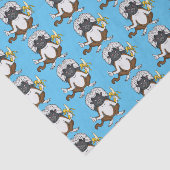 Cotton Top Tamarin Affe Cartoon Illustration Seidenpapier (Ausschnitt)