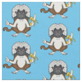 Cotton Top Tamarin Affe Cartoon Illustration Stoff (Nahaufnahme)