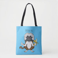 Cotton Top Tamarin Affe Cartoon Illustration