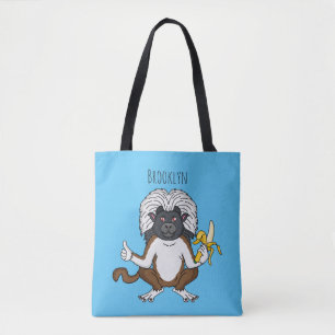 Cotton Top Tamarin Affe Cartoon Illustration Tasche