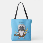 Cotton Top Tamarin Affe Cartoon Illustration Tasche (Rückseite)