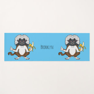 Cotton Top Tamarin Affe Cartoon Illustration Yogamatte