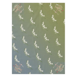 Cotton Wedding Anniversary Lily of the Valley Tischdecke
