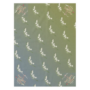 Cotton Wedding Anniversary Lily of the Valley Tischdecke