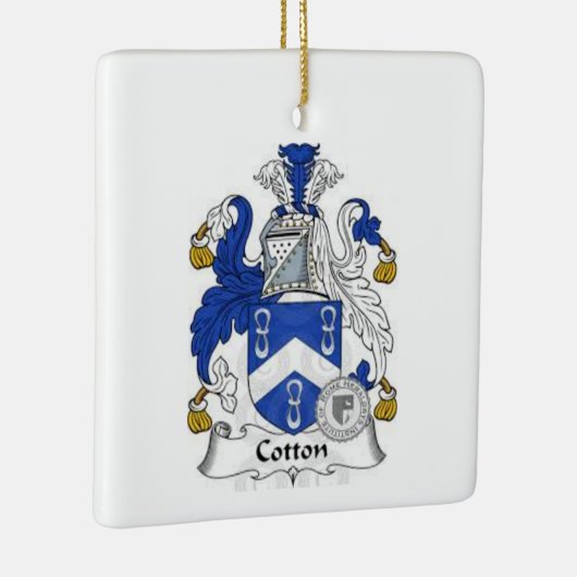 Cotton-weiße Wappen Keramikornament (Rechts)