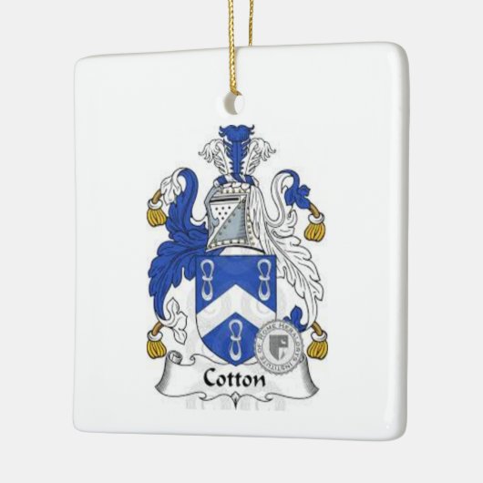 Cotton-weiße Wappen Keramikornament (Links)
