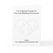 Cotton Wool Personalisiert 2. Hochzeitstag