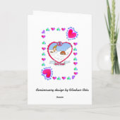 Cotton zum zweiten Jahrestag Karte (Rückseite)