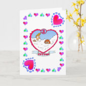 Cotton zum zweiten Jahrestag Karte (Gelbe Blume)