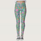 Cottonball Muster Erwachsene Leggings (Vorderseite)