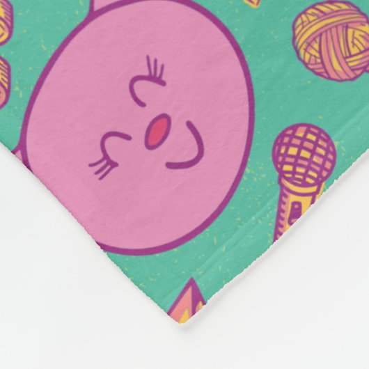 Cottonball Muster Monogram Fleece Blanket (Ecke)