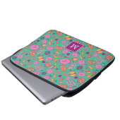 Cottonball-Muster Monogram Laptop Sleeve (Vorne Knopf)