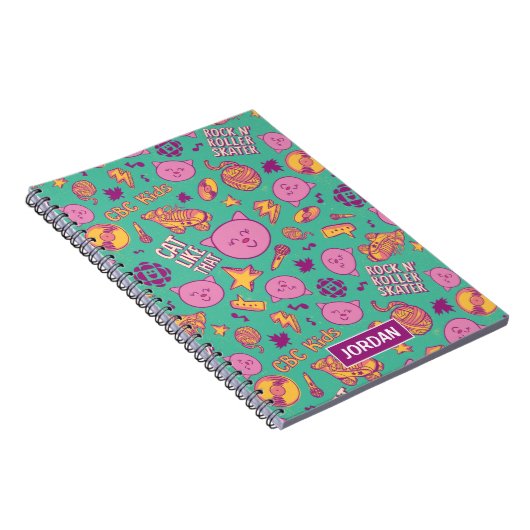 Cottonball-Muster Personalisiertes Notebook Notizblock (Rechte Seite)
