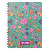 Cottonball-Muster Personalisiertes Notebook Notizblock (Vorderseite)