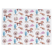 Cottoncandy Western Theme Cowgirl Party Art Große Geschenktüte (Rückseite)
