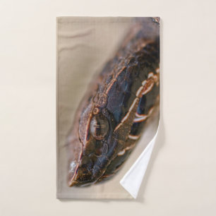 Cottonmouth Closeup Badhandtuch Set