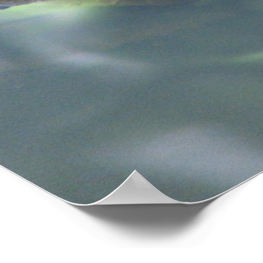 Cottonmouth in Creek Poster (Ecke)