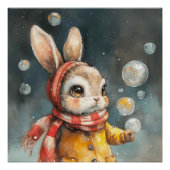 Cottontail Bubbles: Ein bisschen Whimsy Bunny Poster (Vorderseite)