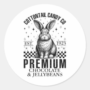 Cottontail Candy Company Schokolade Süße Kaninchen Runder Aufkleber
