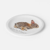 Cottontail-Kaninchen Pappteller (Schrägansicht)