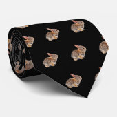 Cottontail Rabbit Black Krawatte (Gerollt)