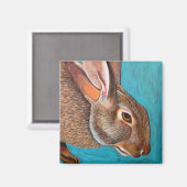 Cottontail Rabbit Magnet (Vorderseite/Rückseite)