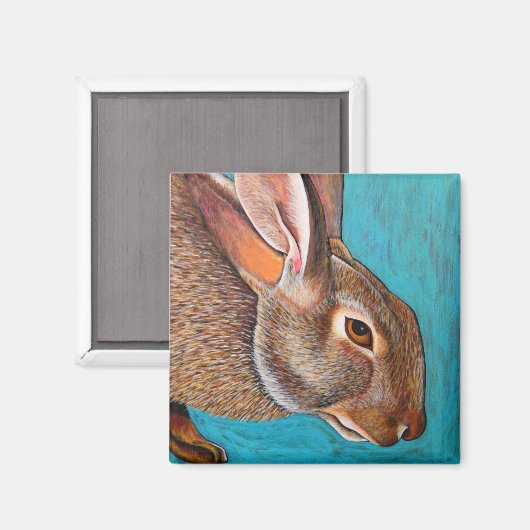 Cottontail Rabbit Magnet (Vorderseite/Rückseite)