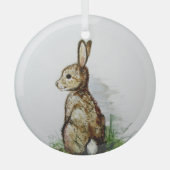 Cottontail von Hevener Ornament Aus Glas (Vorderseite)