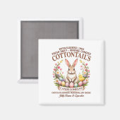 Cottontail's Candy Co. Vintag Ostern Osterhase Magnet (Vorderseite/Rückseite)