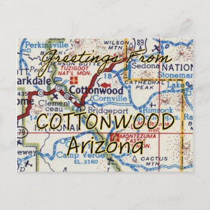 Cottonwood AZ Vintage Karte
