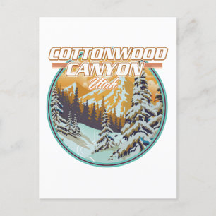 Cottonwood Canyon Utah Logo Feiertagspostkarte