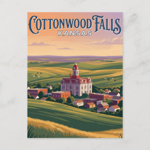 Cottonwood Falls Kansas Postkarte