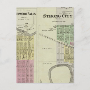 Cottonwood Falls, Strong City, Safford, Kansas Postkarte