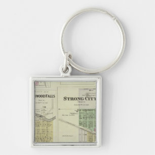 Cottonwood Falls, Strong City, Safford, Kansas Schlüsselanhänger