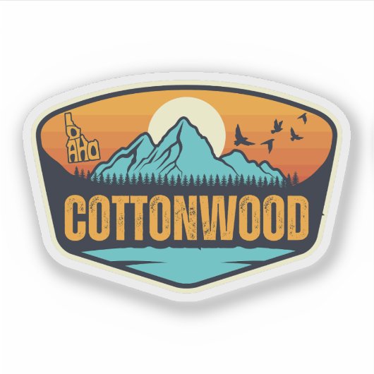 Cottonwood, Idaho Aufkleber (Vorderseite)