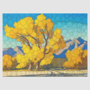 Cottonwoods by After Maynard Dixon Seidenpapier