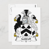 Cottrell-Familienwappen Postkarte (Vorne/Hinten)
