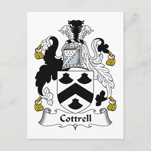 Cottrell-Familienwappen Postkarte (Vorderseite)