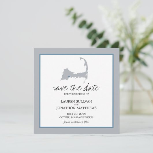 Cotuit Cape Cod Wedding Save the Date (Stehend Vorderseite)