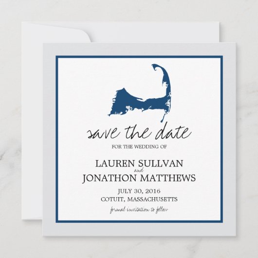 Cotuit Cape Cod Wedding Save the Date (Vorderseite)
