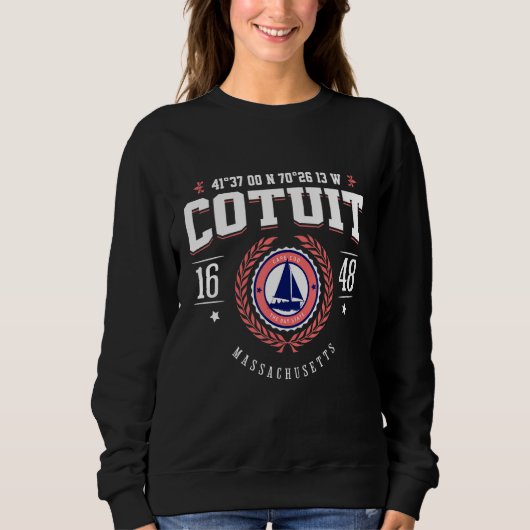 Cotuit Massachusetts Cape Cod MA Nautical Beach So Sweatshirt (Vorderseite)