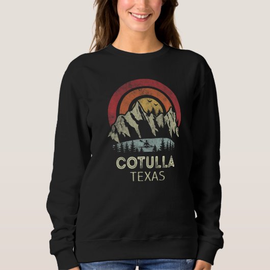 Cotulla Texas Mountain Sunset Sunrise Kayaking Sweatshirt (Vorderseite)