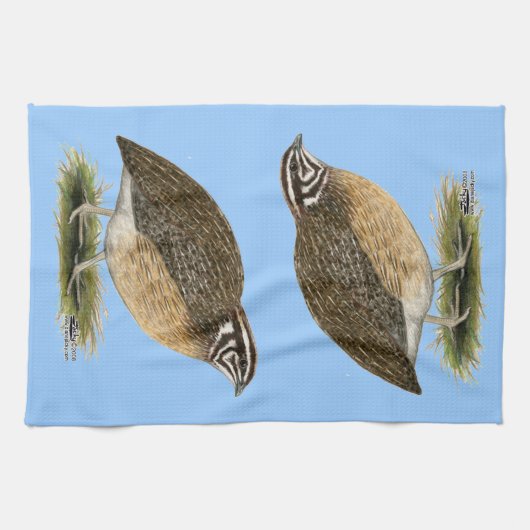 Coturnix-Pharao-Wachteln Handtuch (Horizontal)