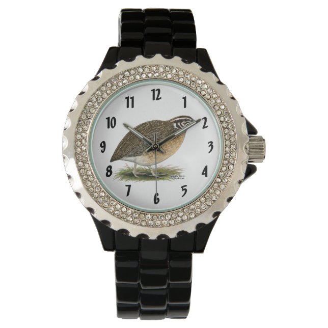 Coturnix Pharaoh Wachtel Armbanduhr (Vorderseite)