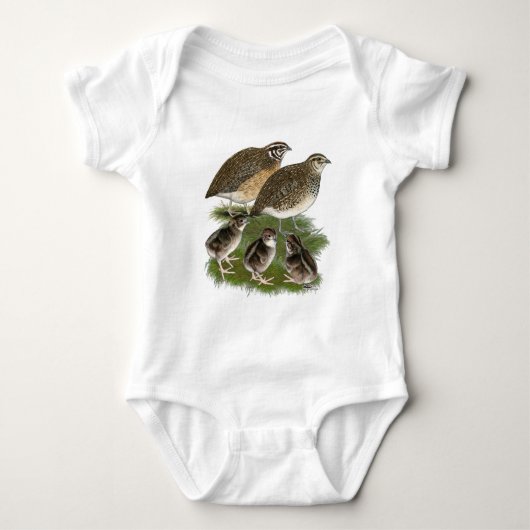 Coturnix Quail Baby Strampler (Vorderseite)