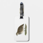 Coturnix Quail Hen Gepäckanhänger (Rückseite vertikal)