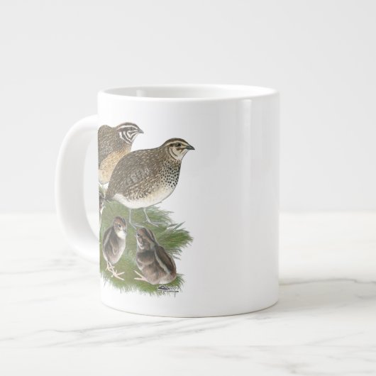 Coturnix Quail Jumbo-Tasse (Vorderseite Links)