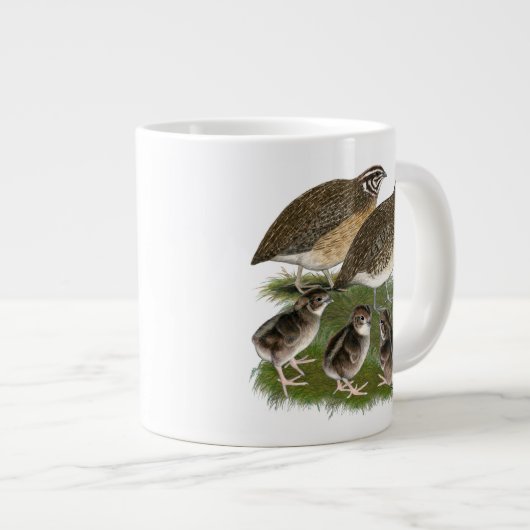Coturnix Quail Jumbo-Tasse (Vorderseite Rechts)